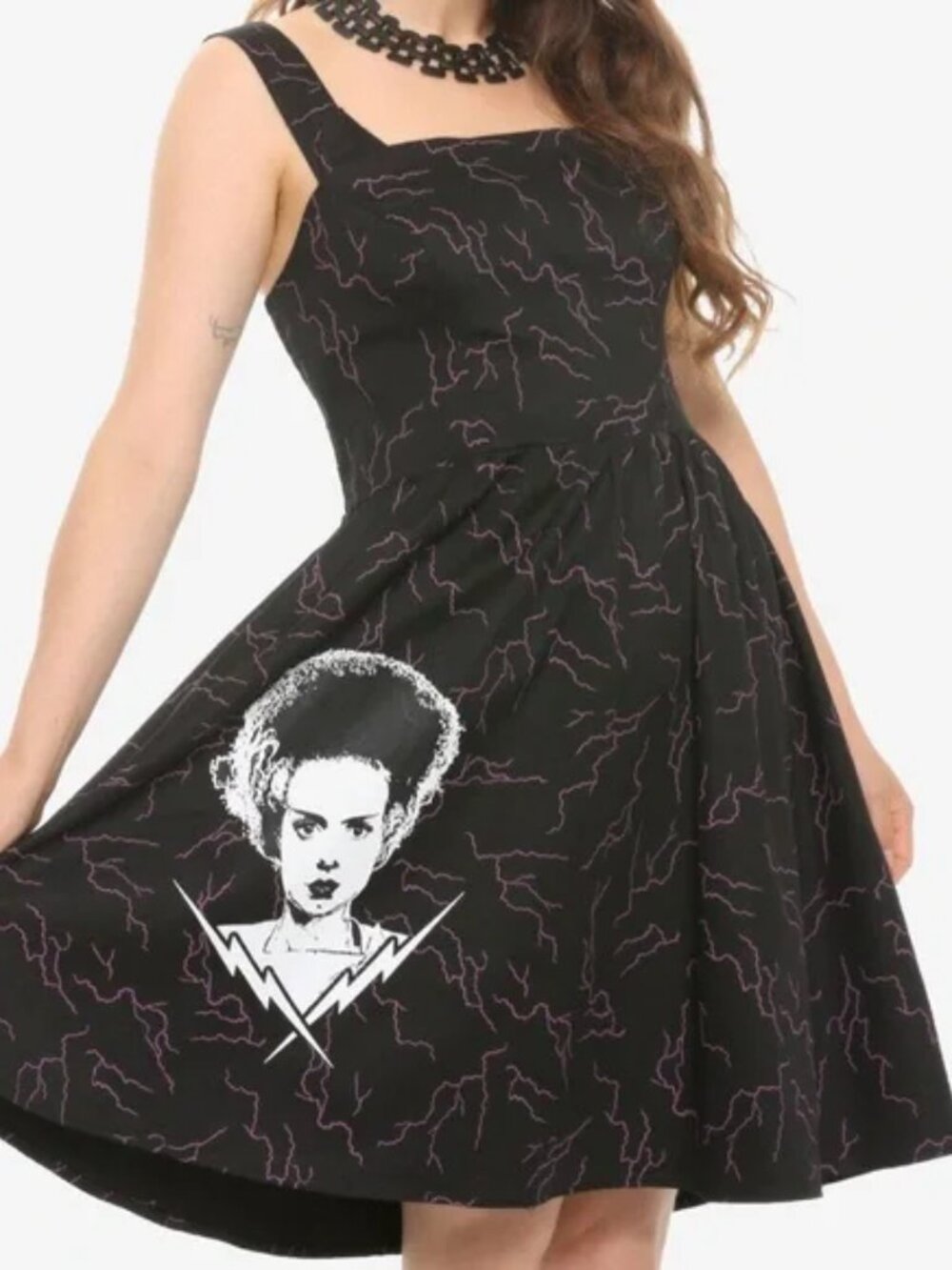 NWT! Size 5-26/28 Universal Monsters Bride Of Frankenstein Retro Dress! Horror!